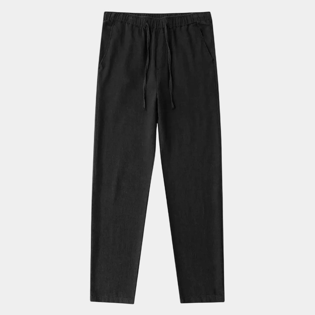 Men's Pants with Elastic Waist and Drawstring