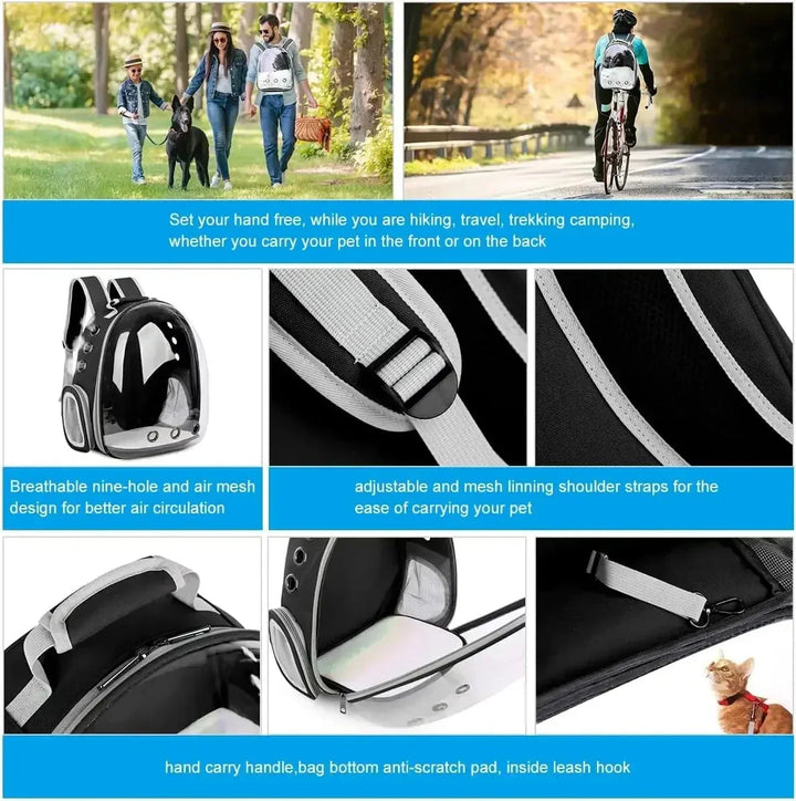 Pet Carrier with 360° View - Comfortable, Safe & Stylish