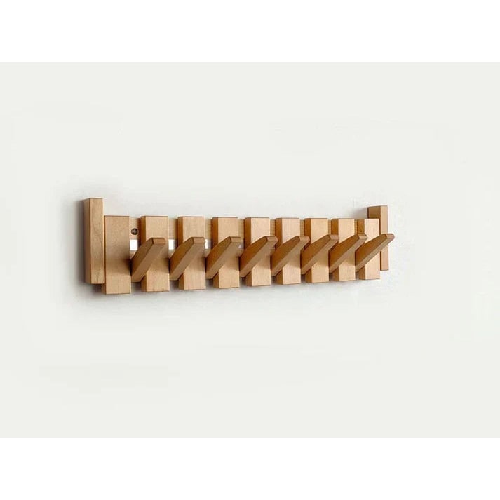 Piano Shape Design Wooden Wall Coat Rack