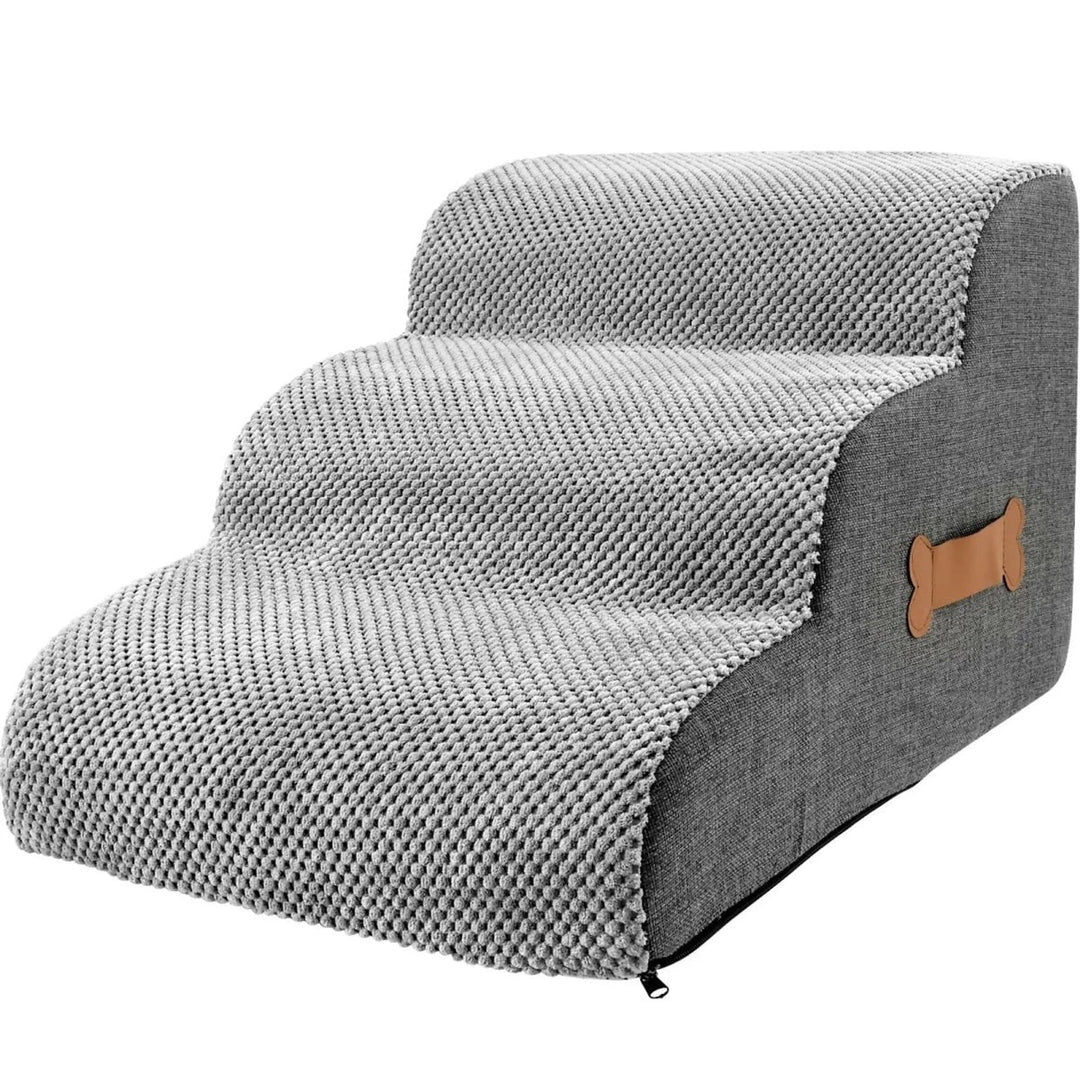 Pineapple Velvet Foam Dog Steps With Non-Slip Base
