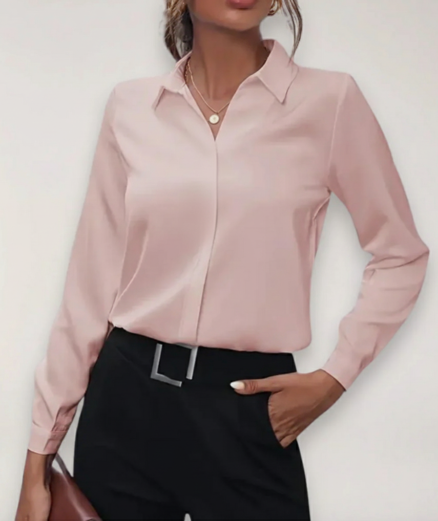 Sondra | Women's Spring Office Blouse with Button Closure