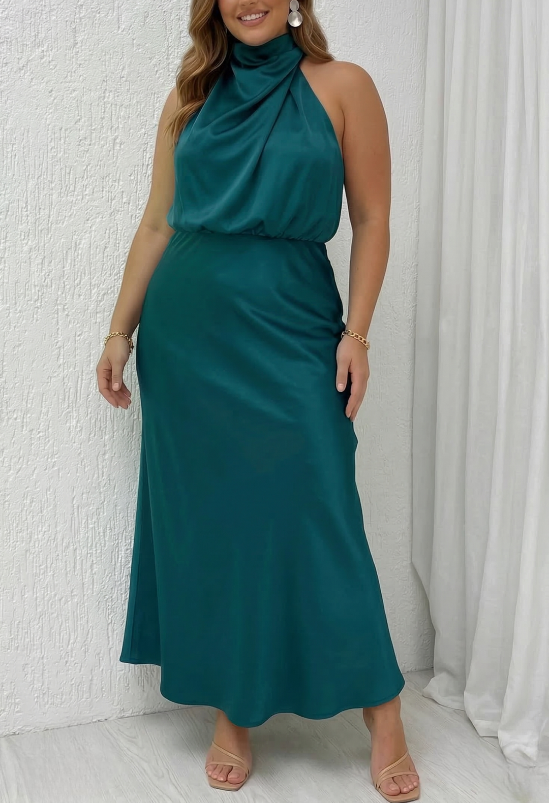 Zora Sahara Draped Dress, view 7 - Elena Harper