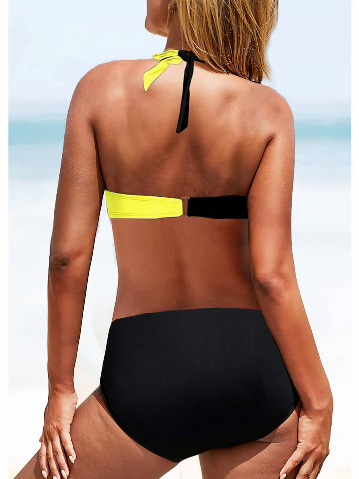 Sea Breeze Bikini Set by Emma & Rose Manhattan featuring a stylish swim top and bottom in a breezy, lightweight fabric.