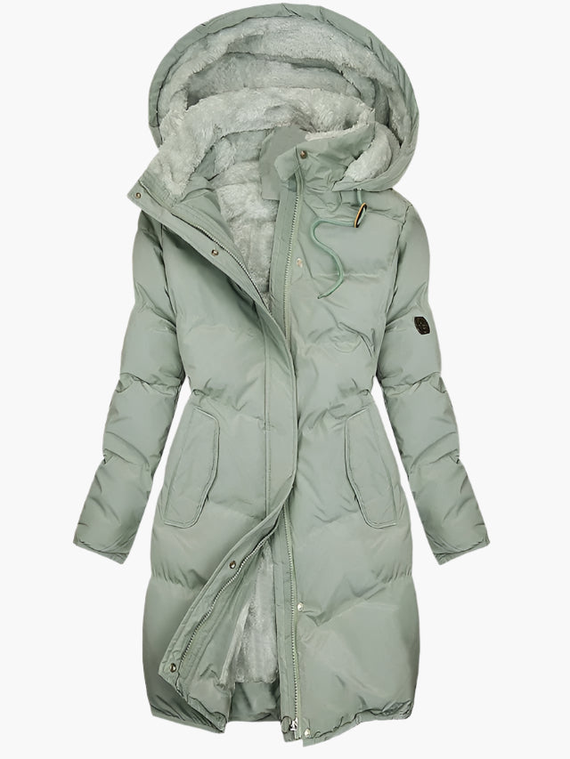 Women's Quilted Winter Jacket with Hood