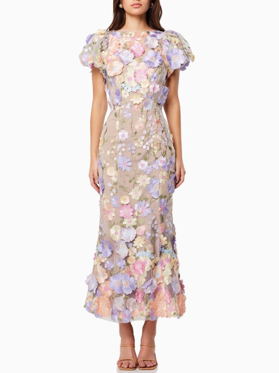 Floralina - Floral Lace Maxi Dress