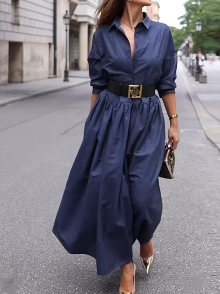 Amara - Loose Dress in Navy