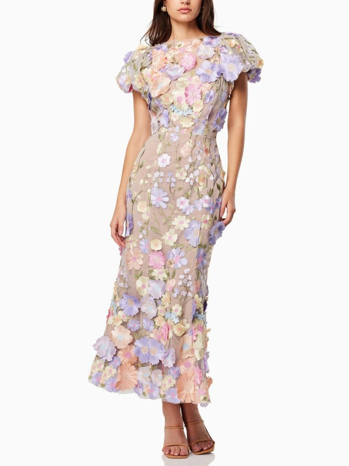 Floralina - Floral Lace Maxi Dress