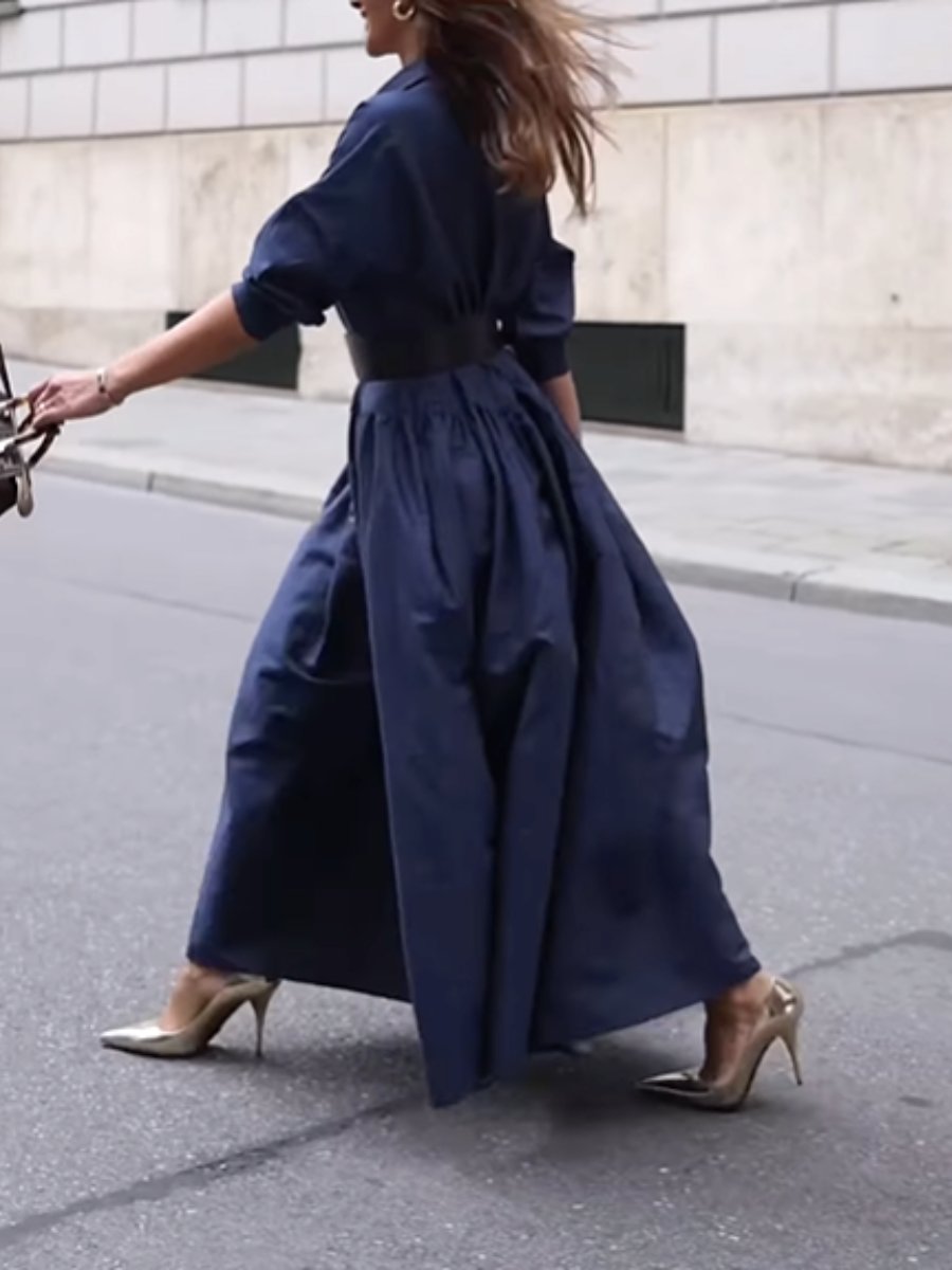 Amara - Loose Dress in Navy