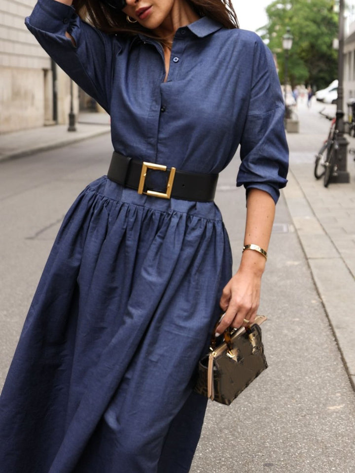 Amara - Loose Dress in Navy