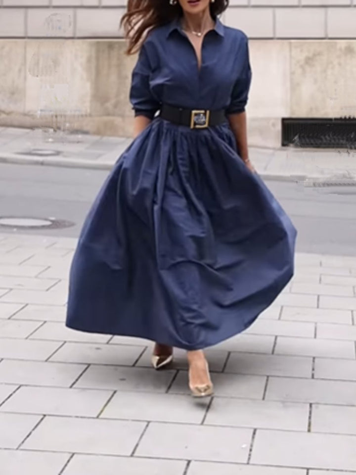 Amara - Loose Dress in Navy