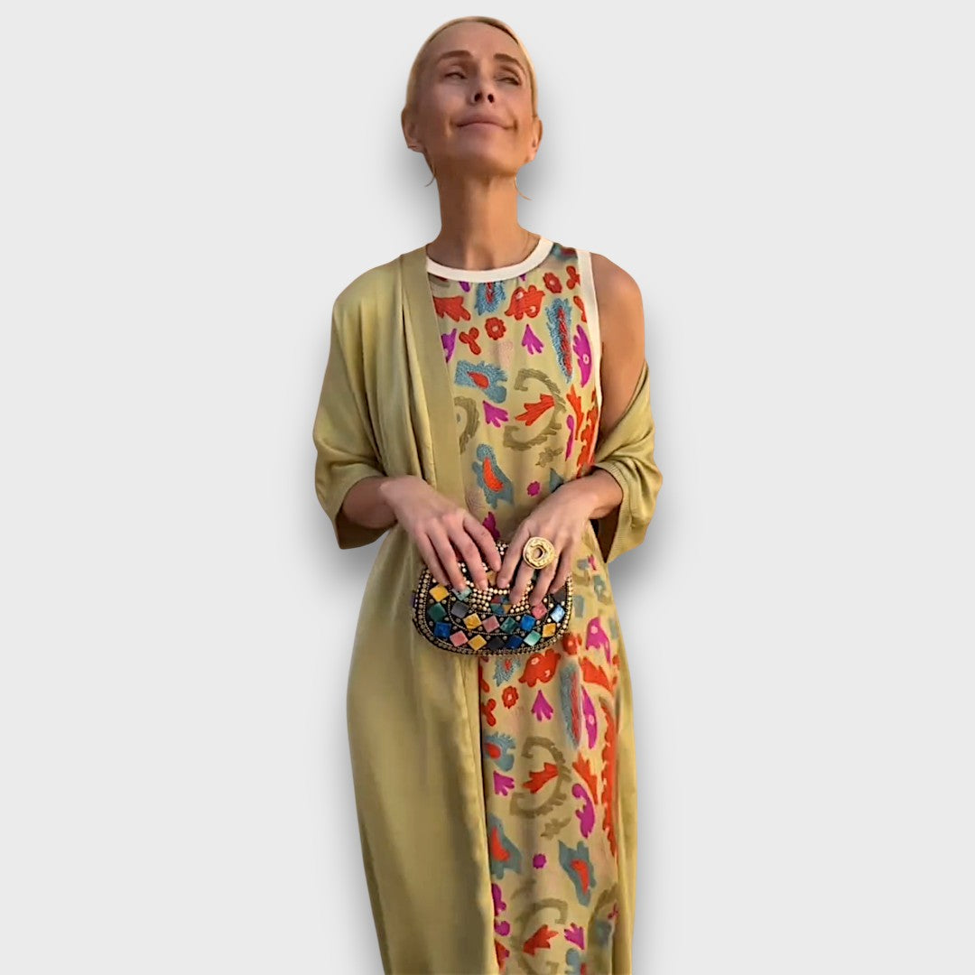 Alora Maxi Dress with Cardigan for the Perfect Look, view 8 - Elena Harper
