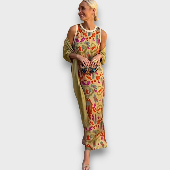 Alora Maxi Dress with Cardigan for the Perfect Look, view 3 - Elena Harper