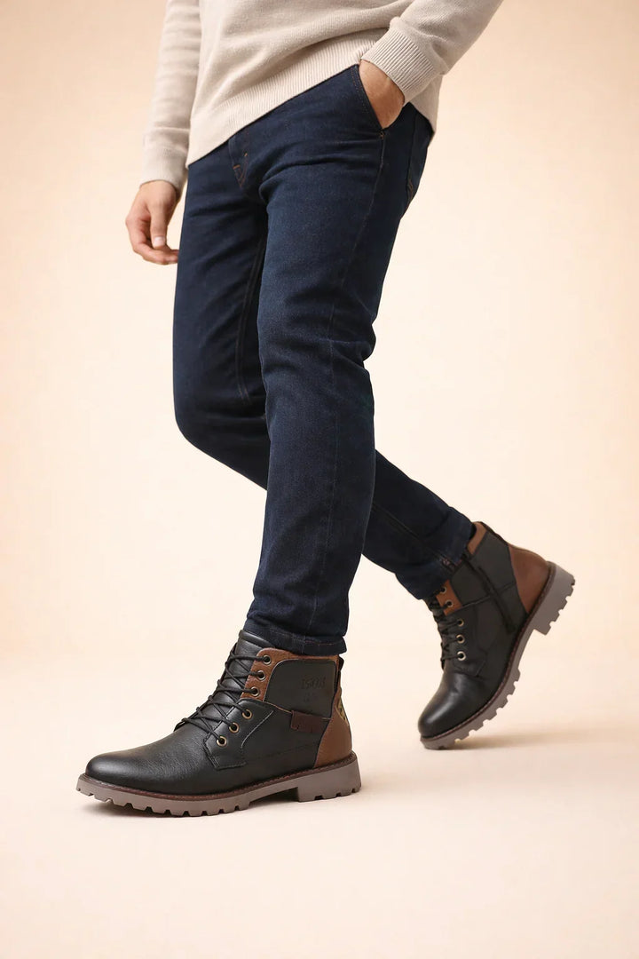 Men's Rugged Lace-Up Casual Boots for Everyday Style, view 5 - Elena Harper