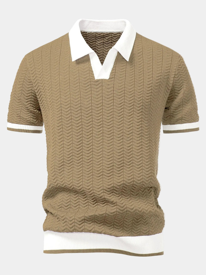 Men's Textured Knit Polo