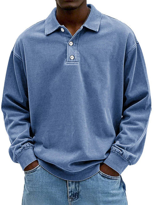 Asher | Men's Casual Polo Shirt with Long Sleeves