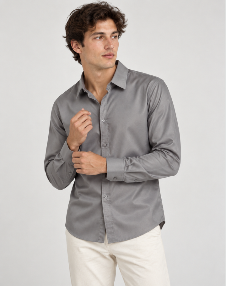 Men's Shirt with Stretch and Anti-Crease