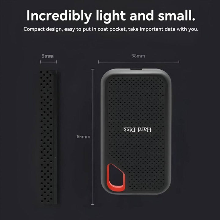 Portable Ssd External Hard Drive High-Speed Data Storage With Durable Aluminum Alloy