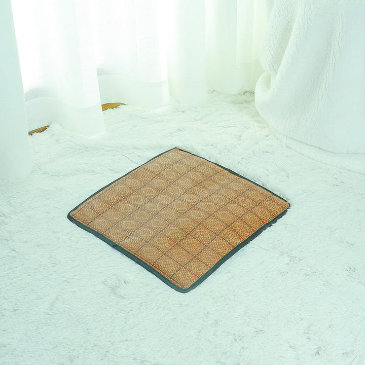 Premium Cat Cooling Tent with Rattan Mat