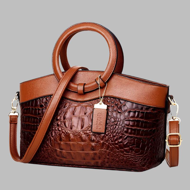 Alfrida | Elegant handbag with sophisticated crocodile embossing