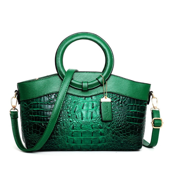 Alfrida | Elegant handbag with sophisticated crocodile embossing