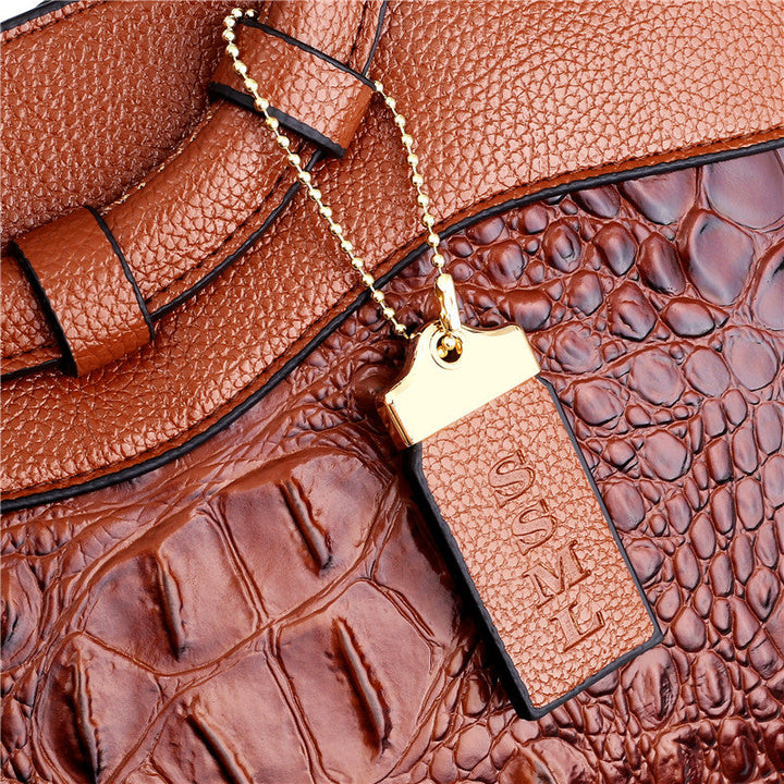 Alfrida | Elegant handbag with sophisticated crocodile embossing