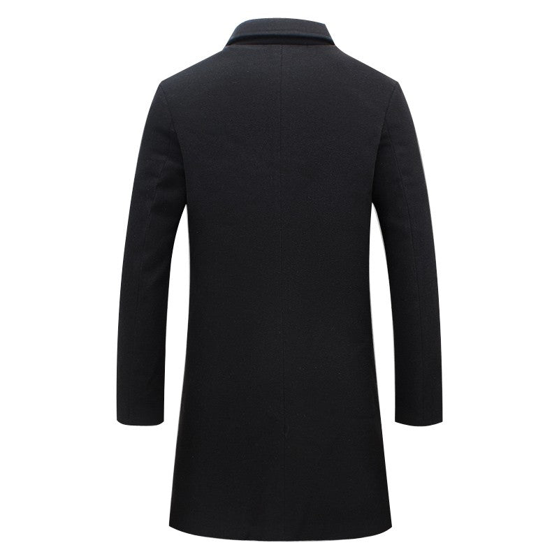 Men's Trench Coat Winter Jacket - Classic Long Coat for Cold Weather