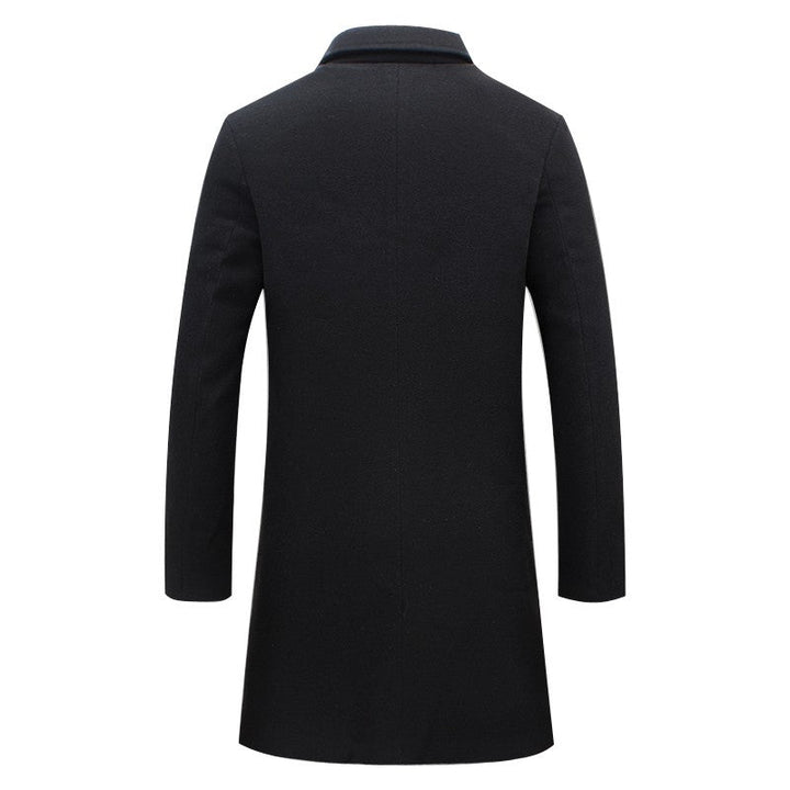Men's Trench Coat Winter Jacket - Classic Long Coat for Cold Weather