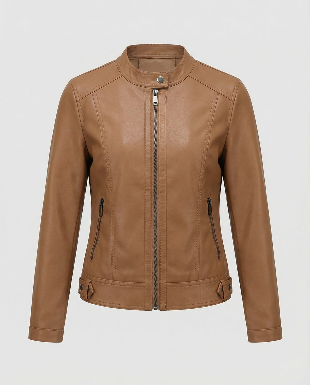 Women's Biker Jacket in Leather Look