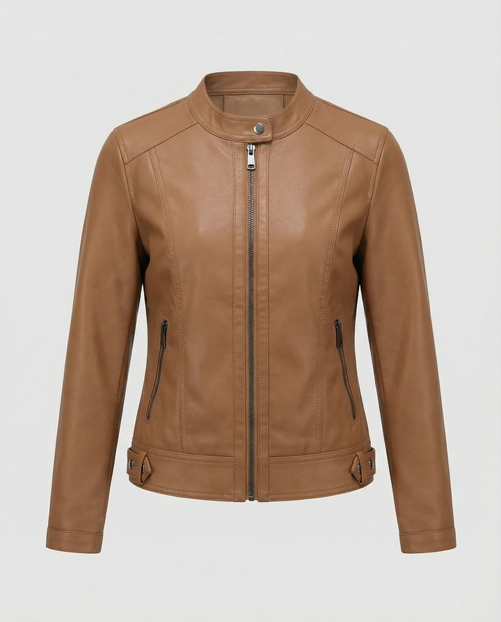Women's Biker Jacket in Leather Look