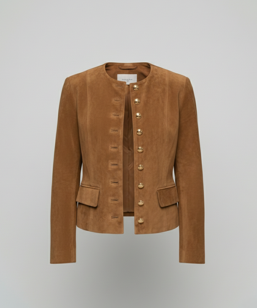 Women's Elegant Jacket with Gold Buttons