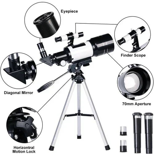 Professional Telescope with Tripod for Stargazing & Moon Watching