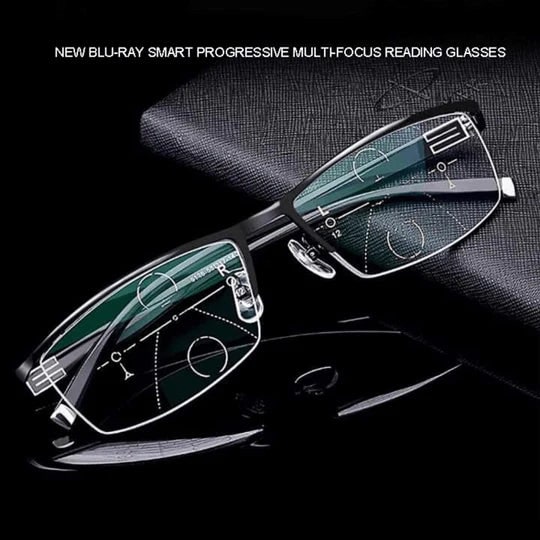 Progressive Eyeglasses With Photochromic Blue Light Filter Lenses