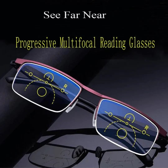 Progressive Eyeglasses With Photochromic Blue Light Filter Lenses