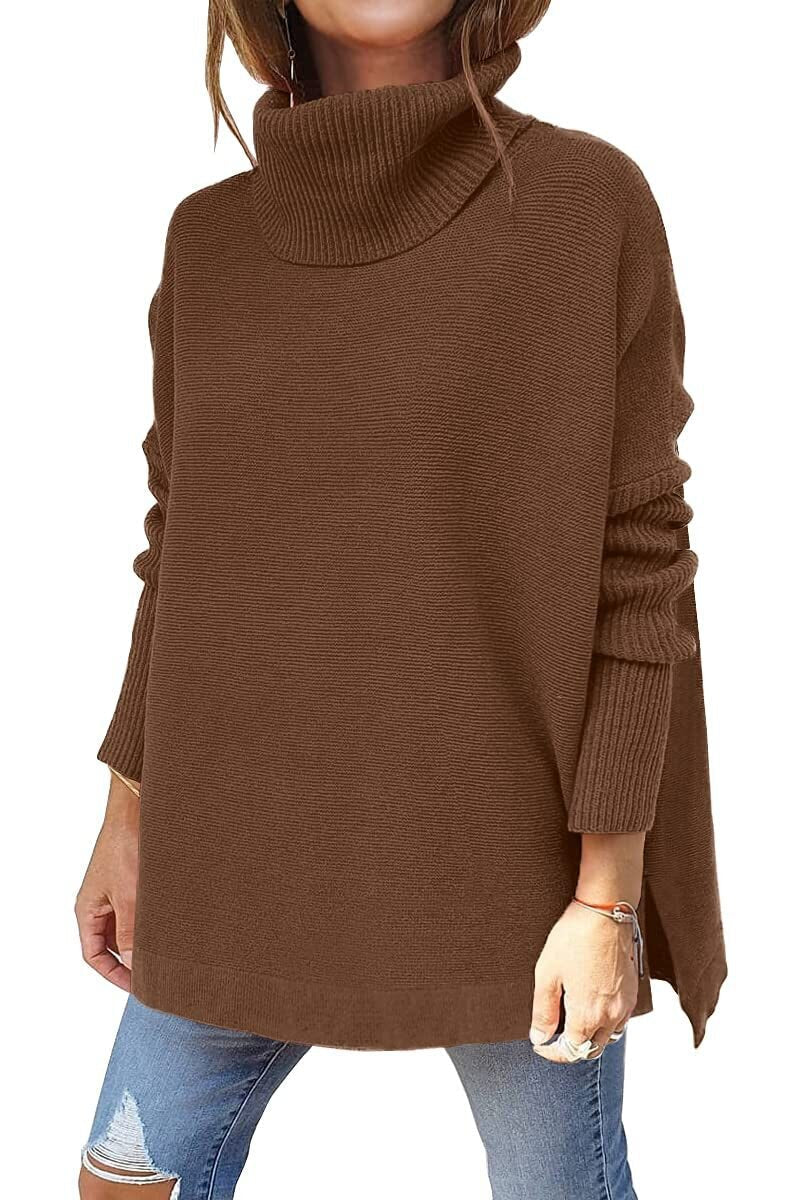 Fitted Turtleneck Sweater for Women in Ribbed Knit, view 9 - Elena Harper