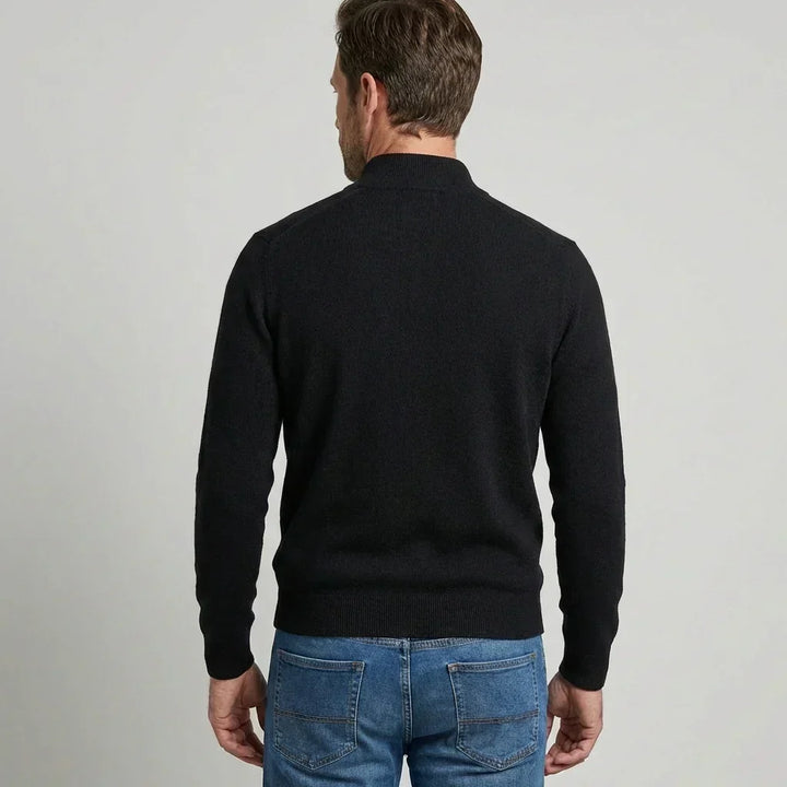 Men's V-Neck Sweater in Soft and Breathable Cotton, Regular Fit