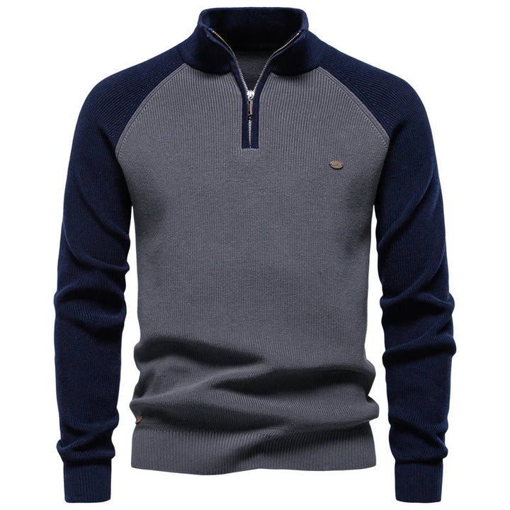 Men's Zip Neck Knit Sweater