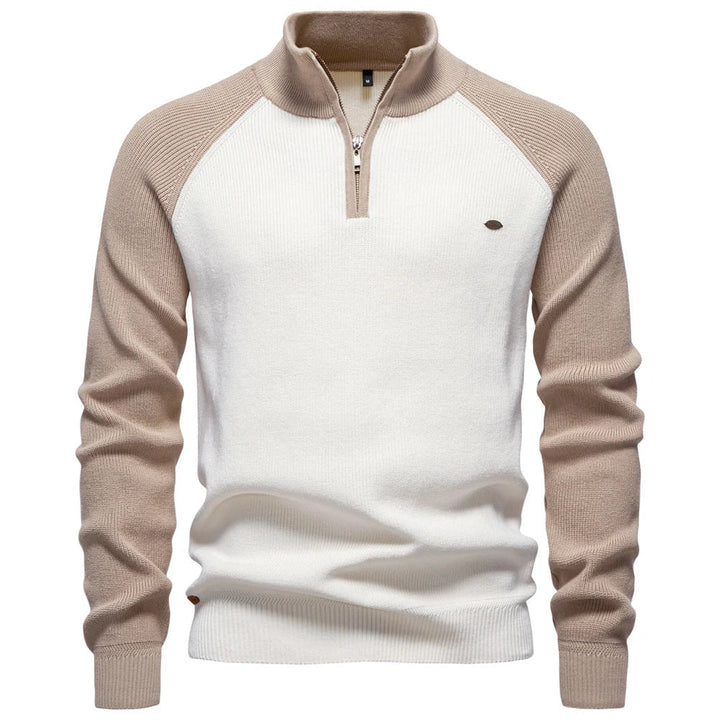 Men's Zip Neck Knit Sweater