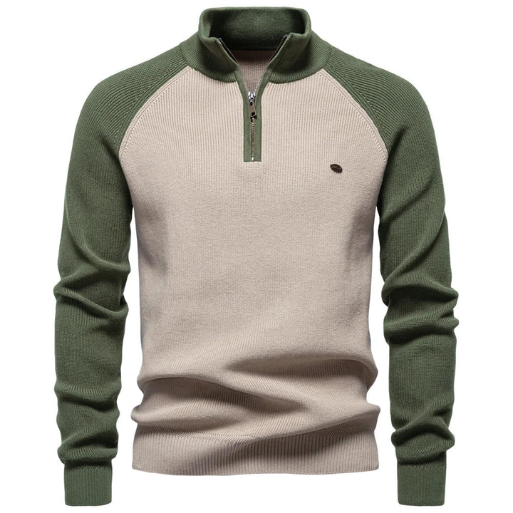 Men's Zip Neck Knit Sweater
