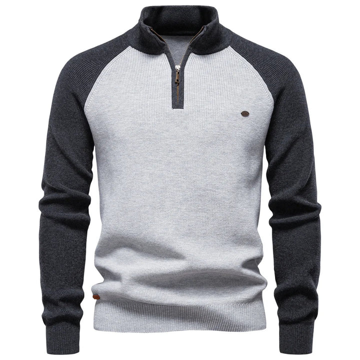 Men's Zip Neck Knit Sweater