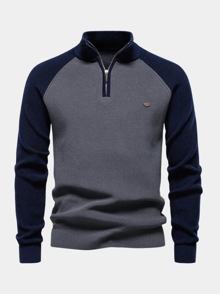 Men's Zip Neck Knit Sweater
