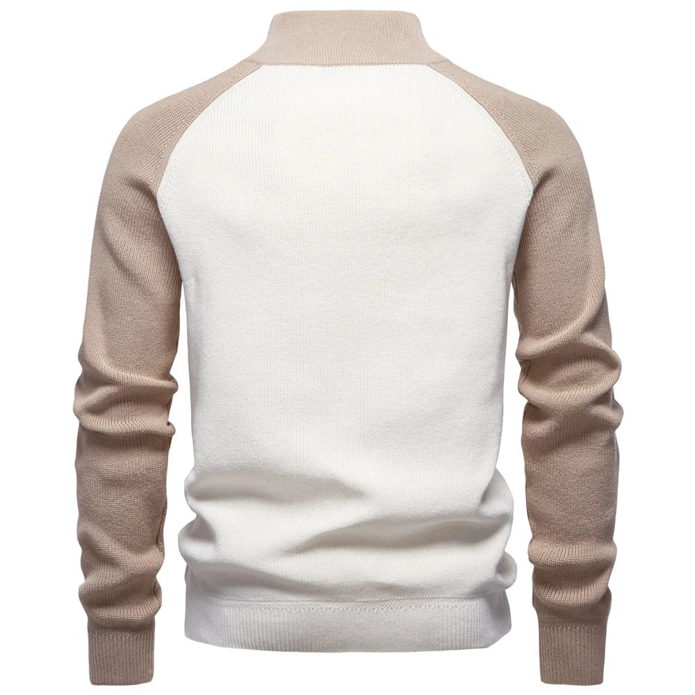 Men's Zip Neck Knit Sweater