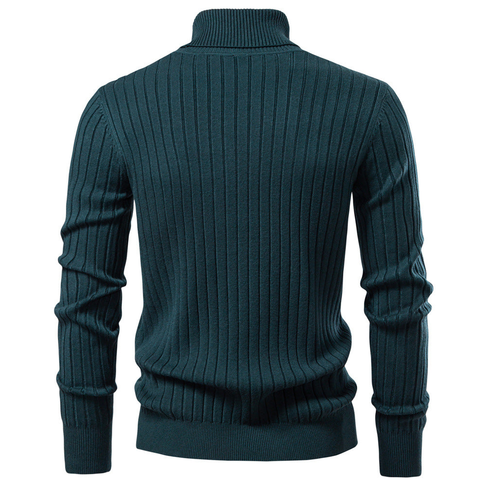 Men's Ribbed Turtleneck Sweater