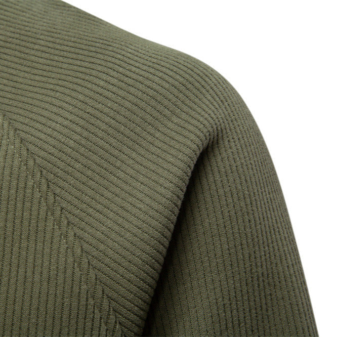 Men's High Neck Sweater with Half Zip