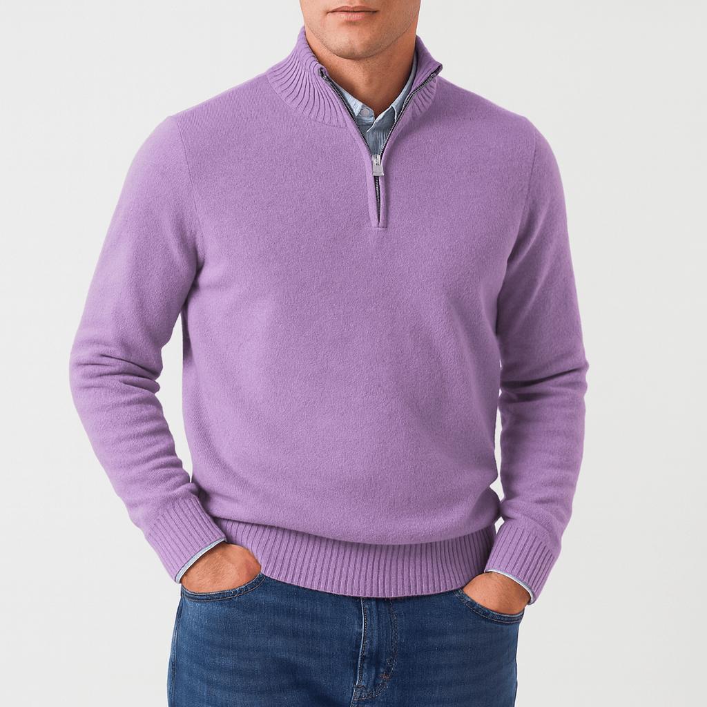 Men's Zip Pullover with Loose Fit and Full Zip