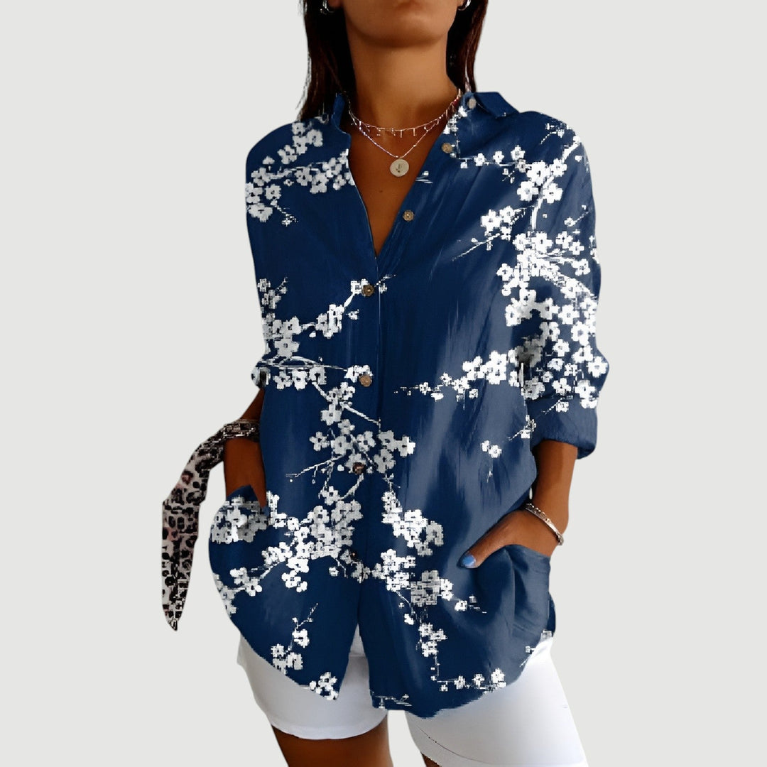Deirdre Blouse with Colorful Design - Elena Harper