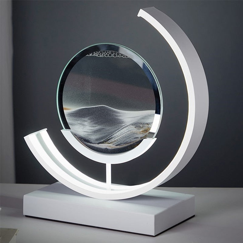 Quicksand Art Table Lamp with 360-Degree Rotation