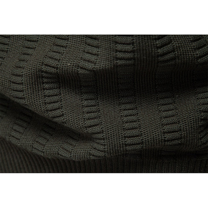 Sheldon Textured Half-Zip Sweater, view 9 - Elena Harper