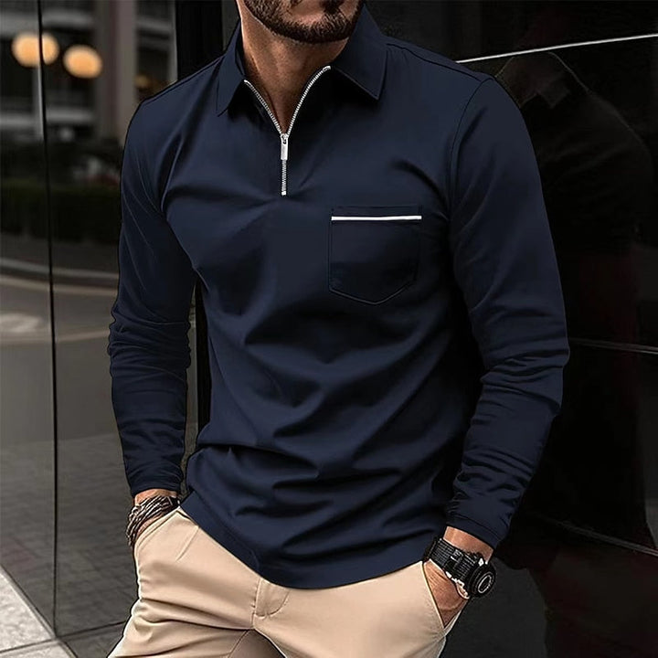 Trenton Refined Quarter-Zip Polo Shirt - Elena Harper