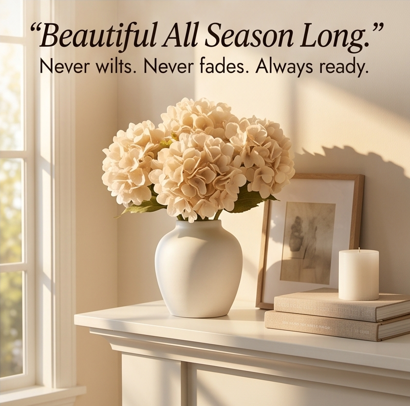 Bloomvera Realistic Silk Hydrangea Bouquet - Elena Harper
