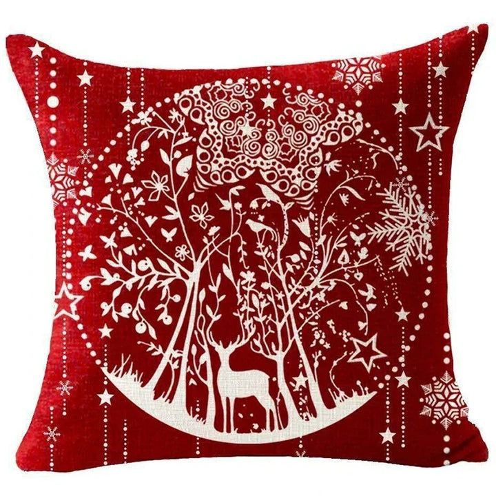 Red Christmas Throw Pillow, view 10 - Elena Harper